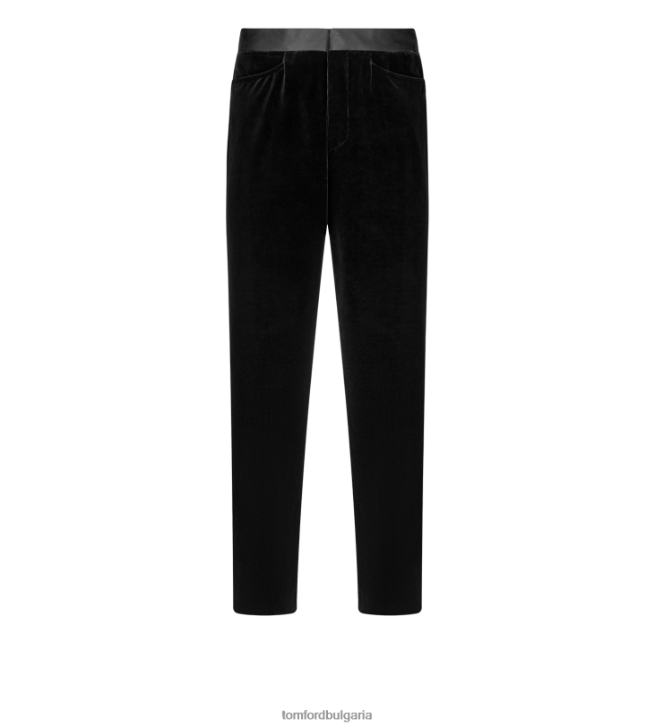 мъже облекло компактен лек панталон от кадифе черен TOM FORD B880D418
