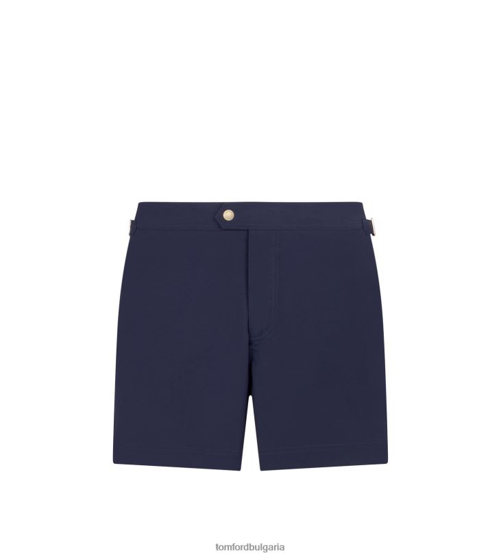 мъже облекло найлонови плувни къси синьо + бяло TOM FORD B880D440