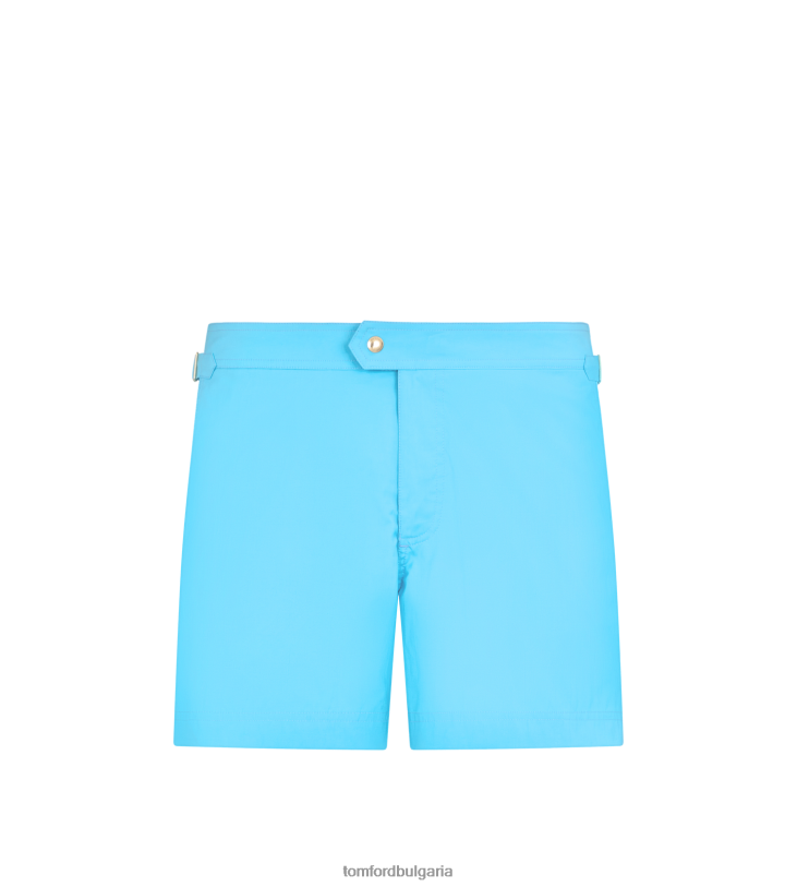 мъже облекло найлонови плувни къси синьо и бяло TOM FORD B880D442