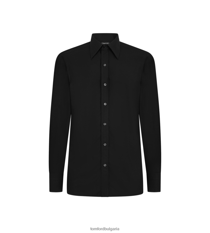 мъже облекло тениска с копринен парашут черен TOM FORD B880D174