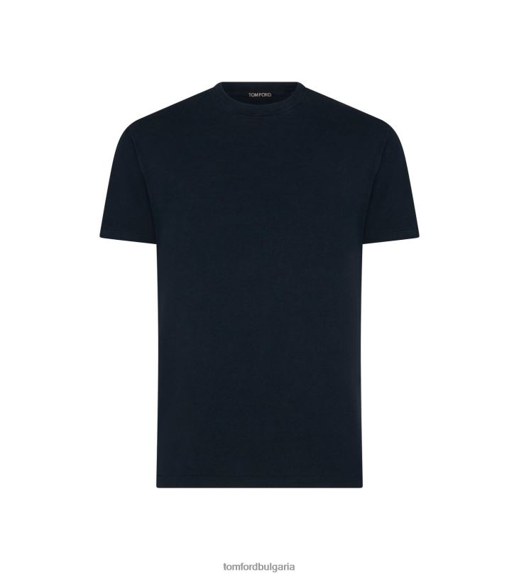 мъже облекло памучна тениска от лиоцел военноморски флот TOM FORD B880D274