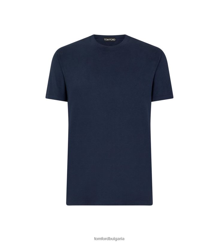 мъже облекло памучна тениска от лиоцел военноморски флот TOM FORD B880D275