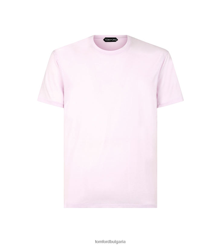 мъже облекло памучна тениска от лиоцел бледо люляк TOM FORD B880D280