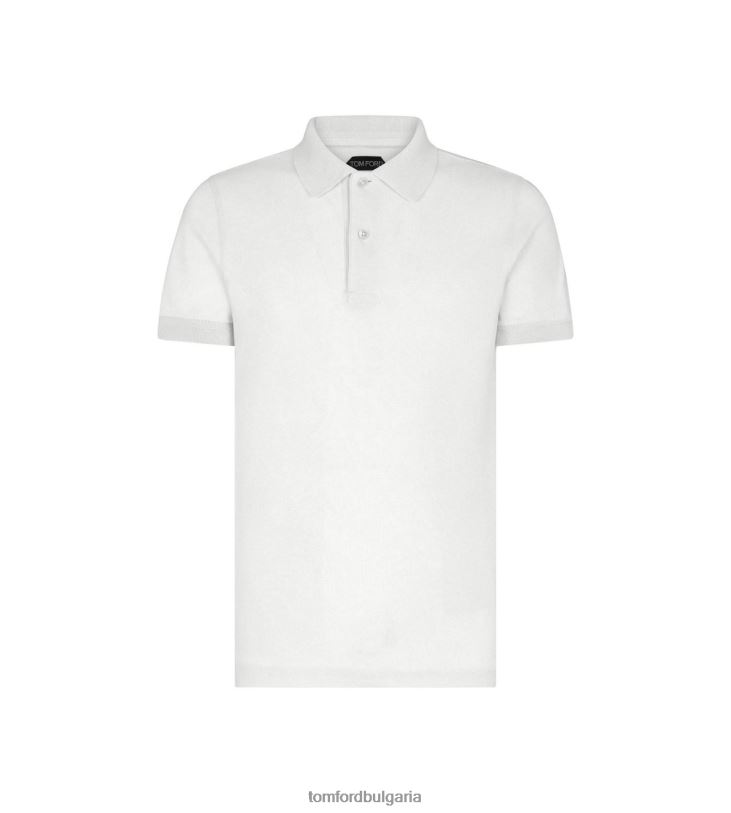 мъже облекло тенис пикет поло бяло TOM FORD B880D284