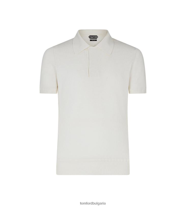 мъже облекло пикет поло с микро текстура черен TOM FORD B880D305