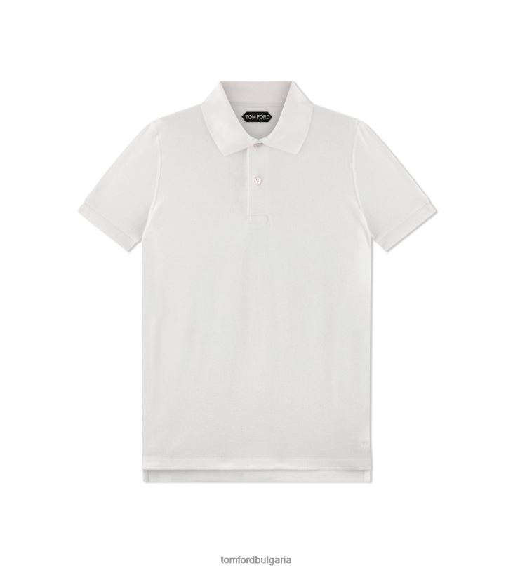 мъже облекло хавлиено поло бяло TOM FORD B880D306