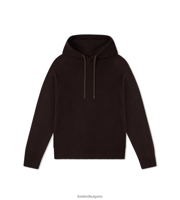 мъже облекло безшевна качулка от кашмир кафяво TOM FORD B880D326