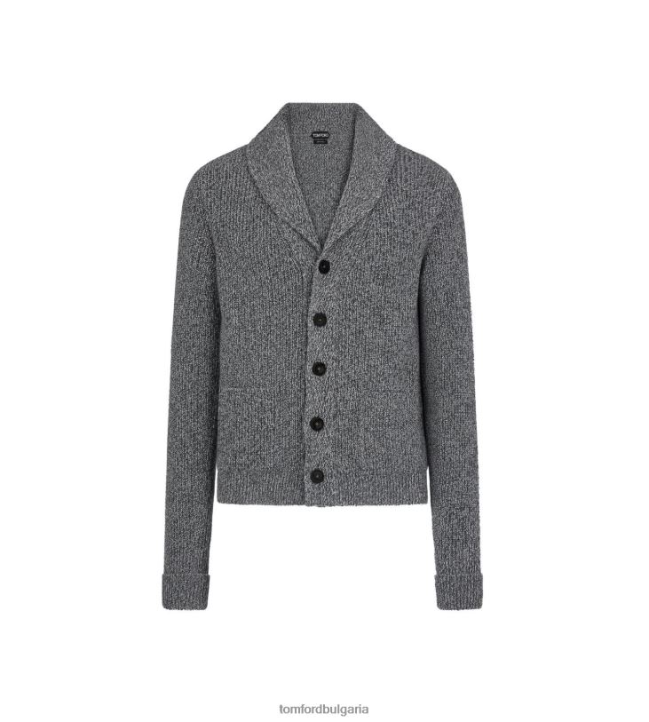 мъже облекло кашмирен шал яка жилетка сиво TOM FORD B880D330