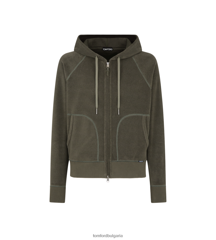 мъже облекло хавлиена качулка камуфлажно зелено TOM FORD B880D335