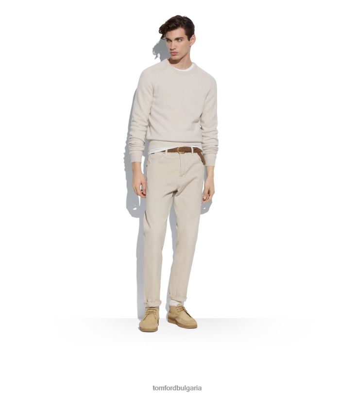 мъже облекло деколте с кашмирено седло слонова кост TOM FORD B880D349