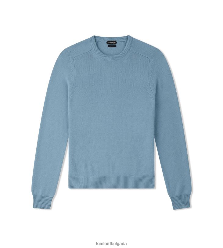 мъже облекло деколте с кашмирено седло светло синьо TOM FORD B880D351