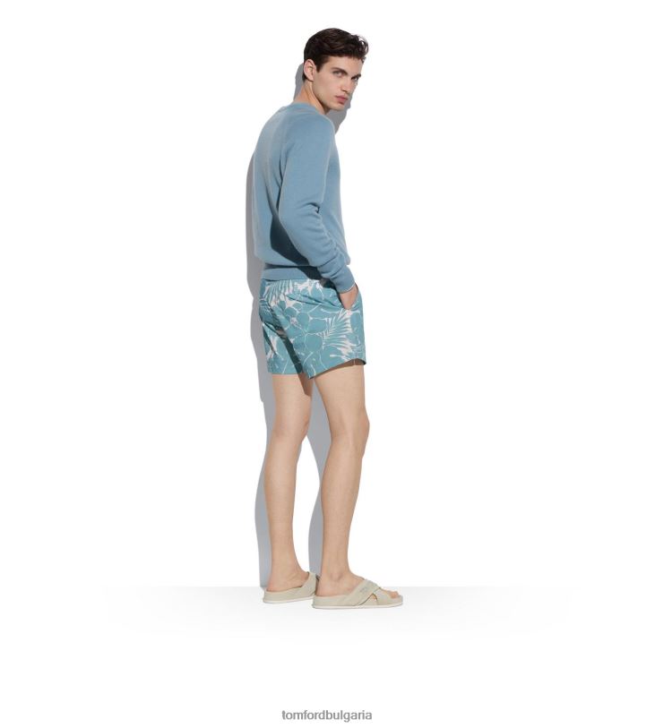 мъже облекло деколте с кашмирено седло светло синьо TOM FORD B880D351