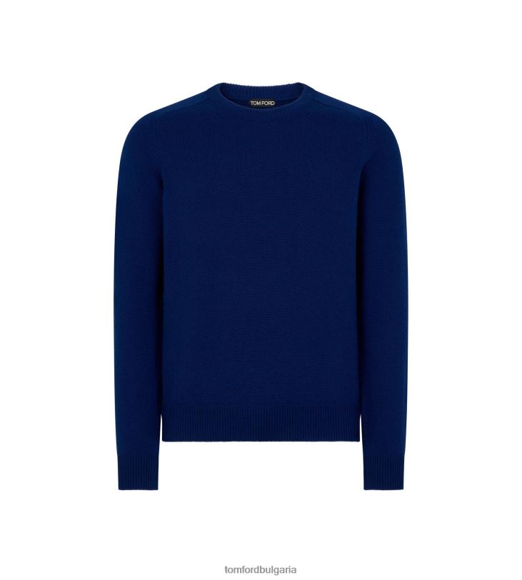 мъже облекло деколте с кашмирено седло тъмно синьо TOM FORD B880D353