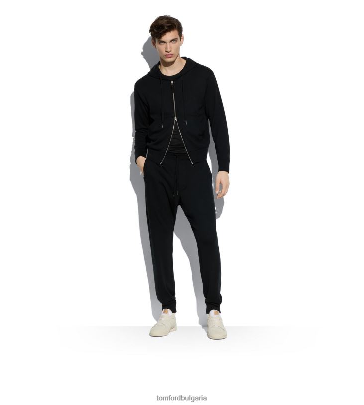 мъже облекло супер фини мериносови анцузи черен TOM FORD B880D363