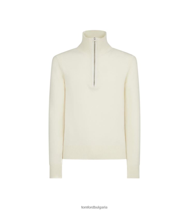 мъже облекло полуцип от смес от кашмир слонова кост TOM FORD B880D366