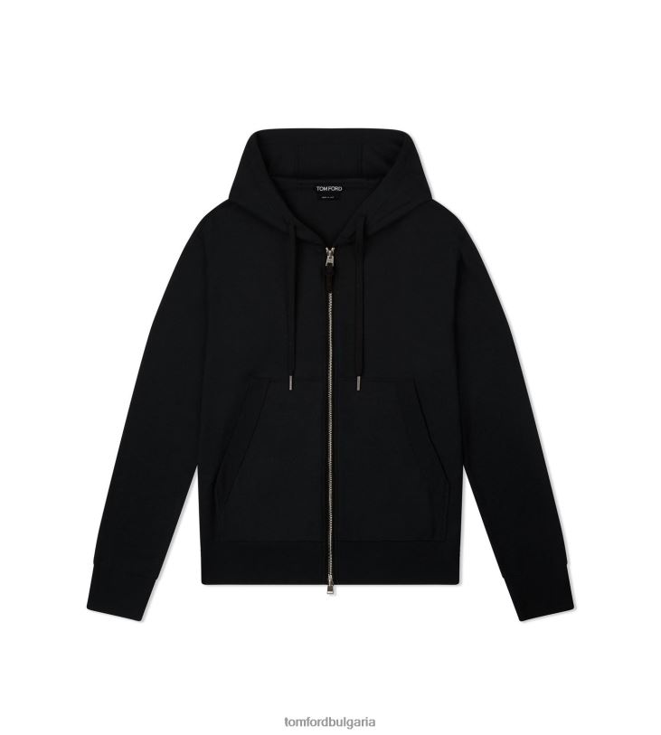 мъже облекло супер фин мериносов качулка черен TOM FORD B880D383