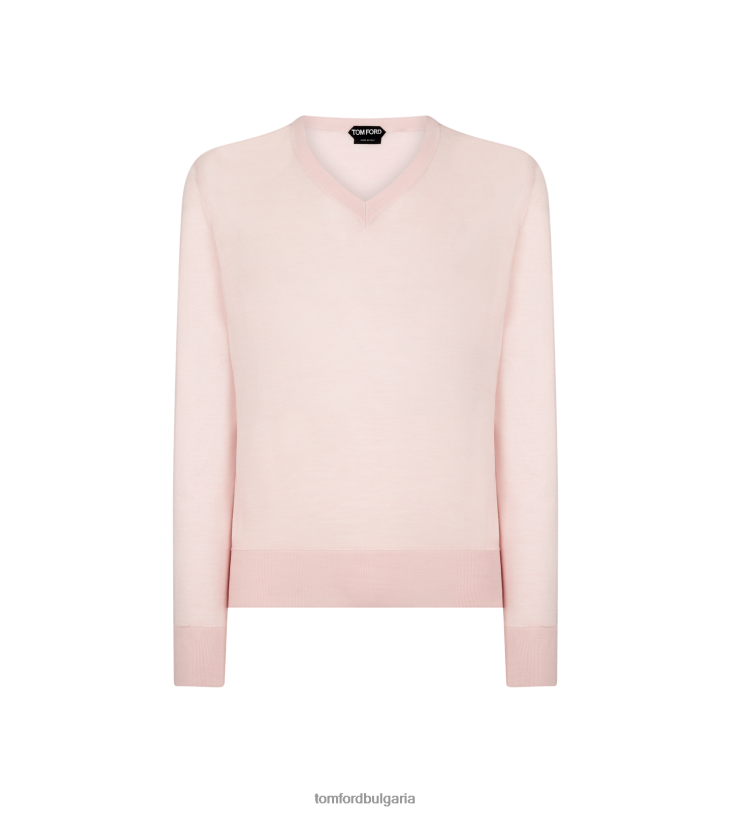 мъже облекло v деколте от лека копринена смес роза TOM FORD B880D315