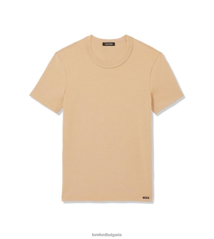 мъже облекло памучна тениска с кръгла яка голо 1 TOM FORD B880D532