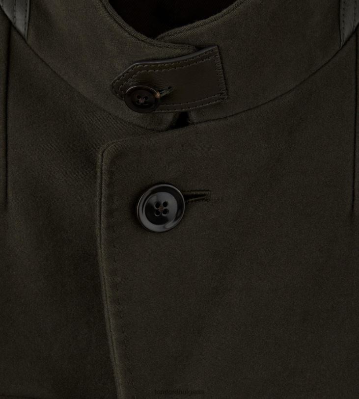мъже облекло молескин военно яке кипарис TOM FORD B880D118