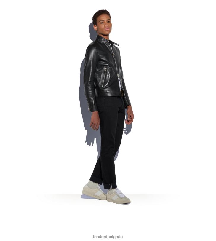 мъже облекло кафе моторно яке черен TOM FORD B880D119