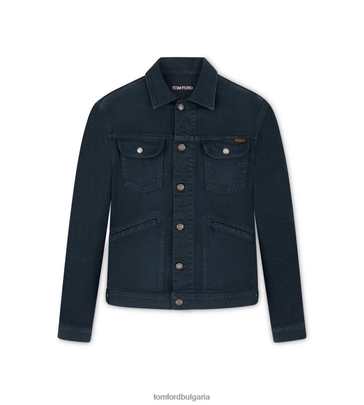 мъже облекло дънково яке от кепър индиго TOM FORD B880D129