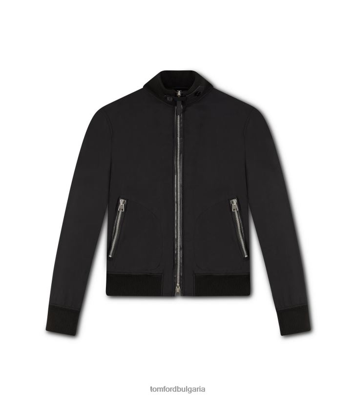 мъже облекло найлонова блуза с пълнеж от овална форма черен TOM FORD B880D136