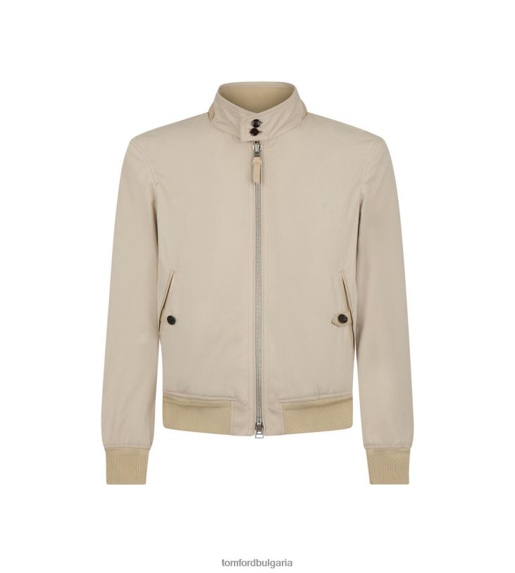 мъже облекло памучен копринен поплин харингтън камък TOM FORD B880D138