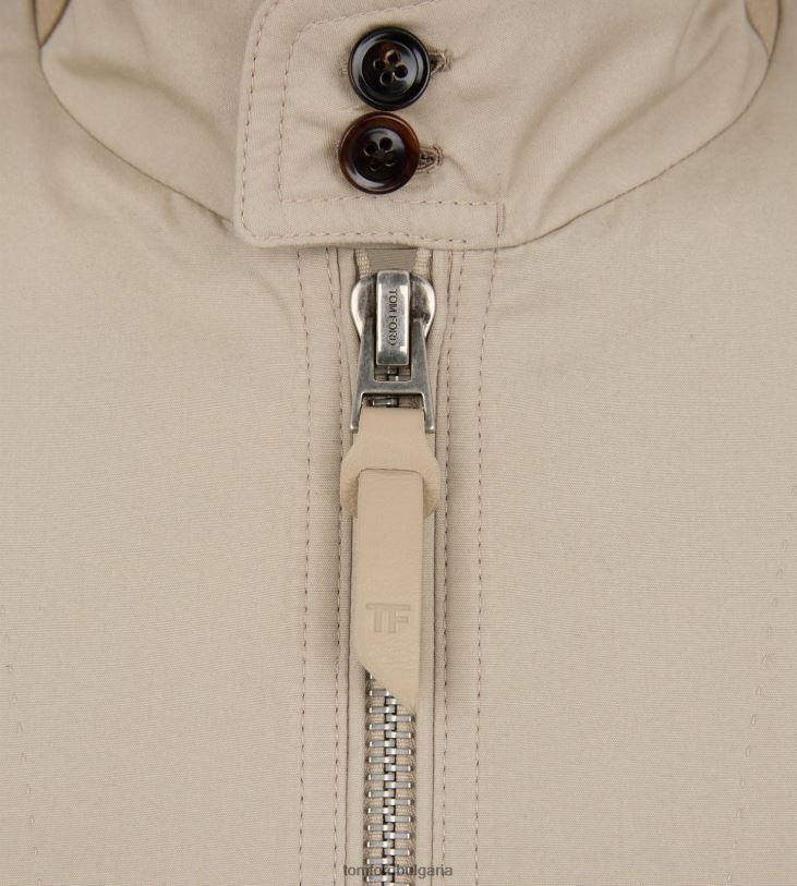 мъже облекло памучен копринен поплин харингтън камък TOM FORD B880D138