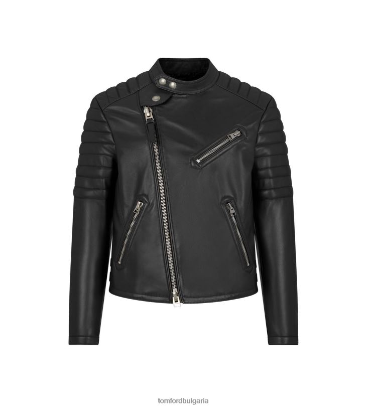 мъже облекло кожена икона мотоциклетист черен TOM FORD B880D36