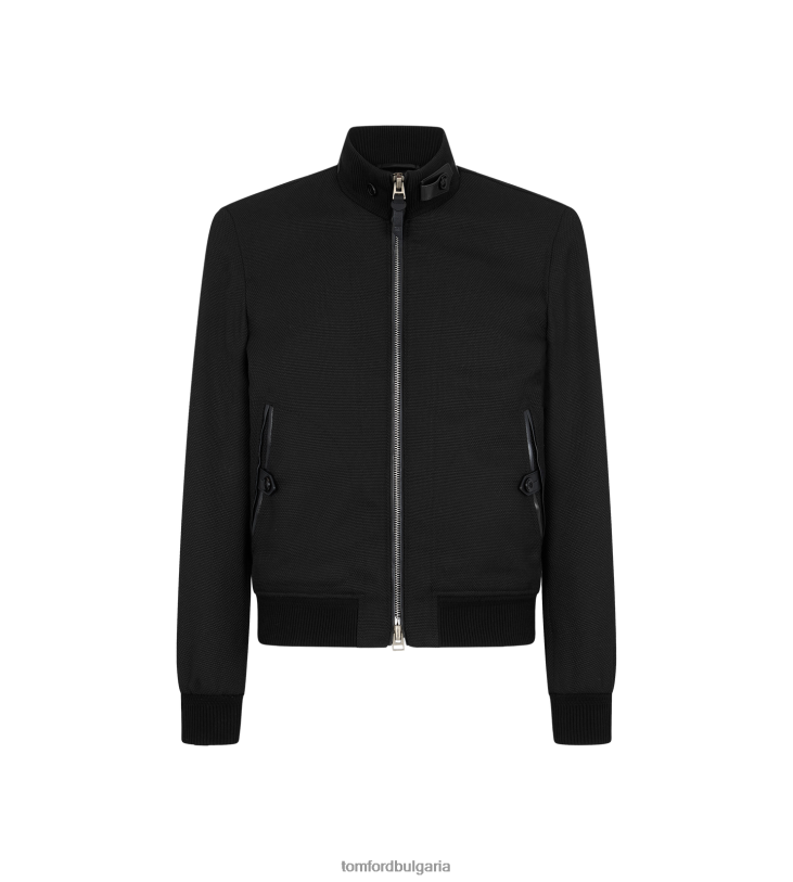 мъже облекло вълнен мохер чанта плетена блузон черен TOM FORD B880D39