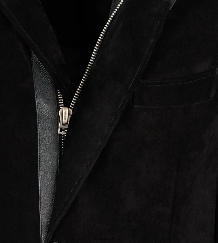 мъже облекло сако от кашмирен велур черен TOM FORD B880D57