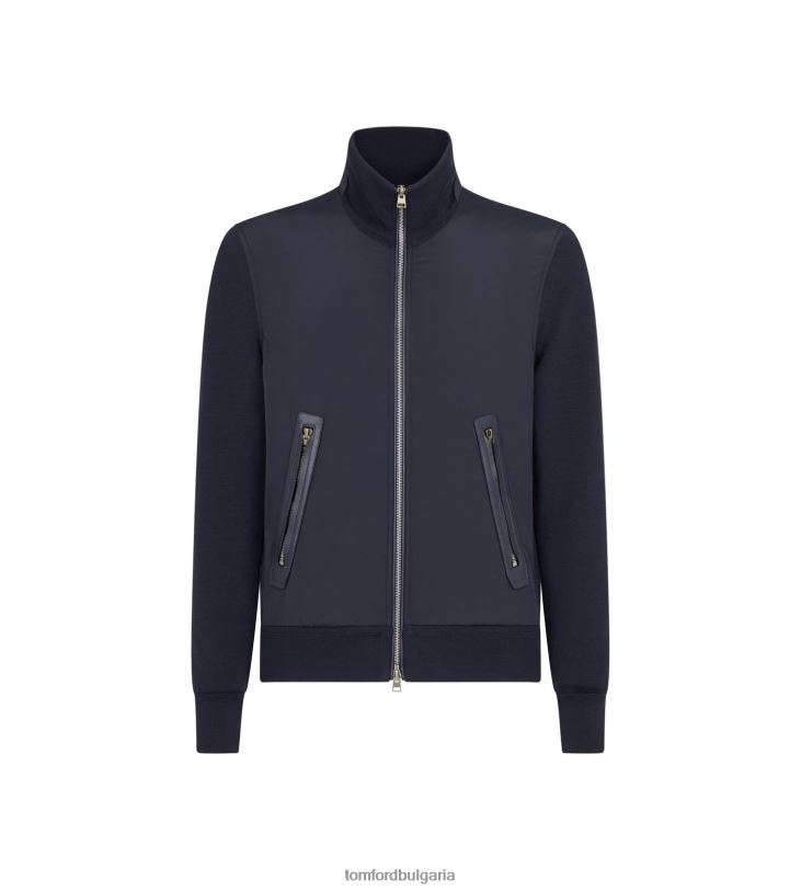 мъже облекло найлонов блузон отпред индиго TOM FORD B880D60