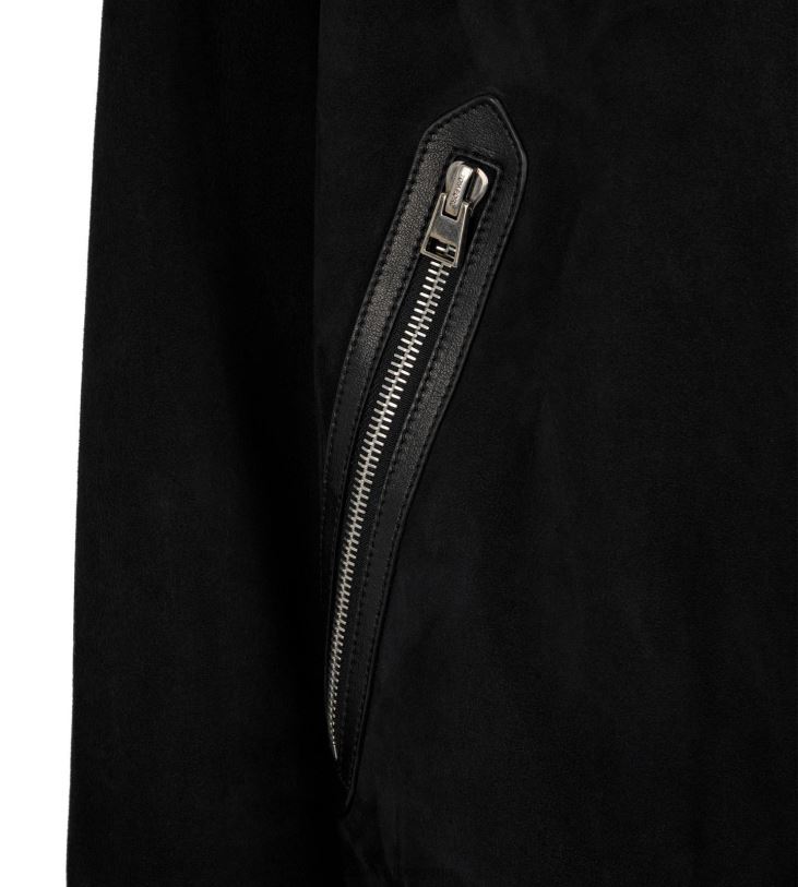 мъже облекло светъл велурен бомбър черен TOM FORD B880D76