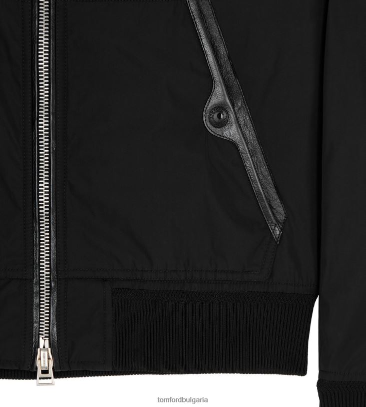 мъже облекло блузон с качулка черен TOM FORD B880D81
