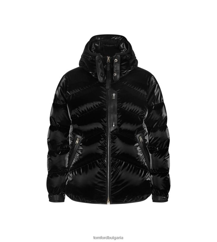 мъже облекло пухено яке от найлон тафта черен TOM FORD B880D97