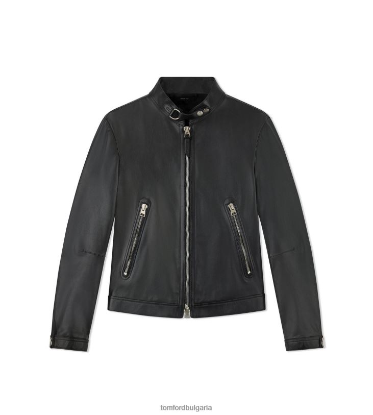 мъже облекло мека кожа cafe biker черен TOM FORD B880D80