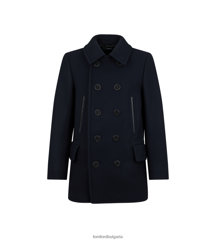 мъже облекло melton peacoat военноморски флот TOM FORD B880D89