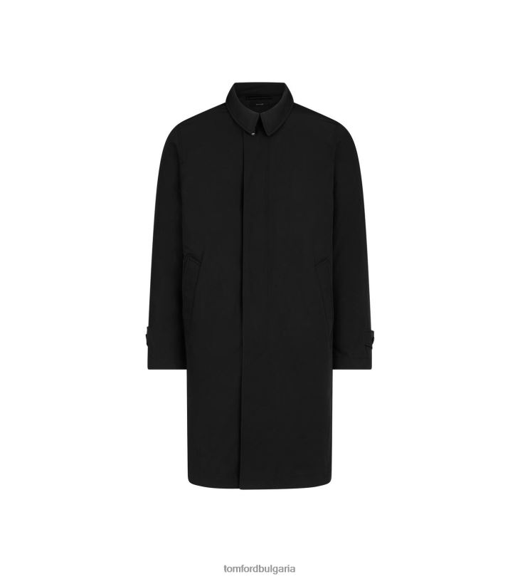 мъже облекло дъждобран micro faille черен TOM FORD B880D115