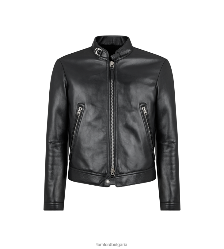 мъже облекло лъскава напа plonge cafe biker черен TOM FORD B880D24