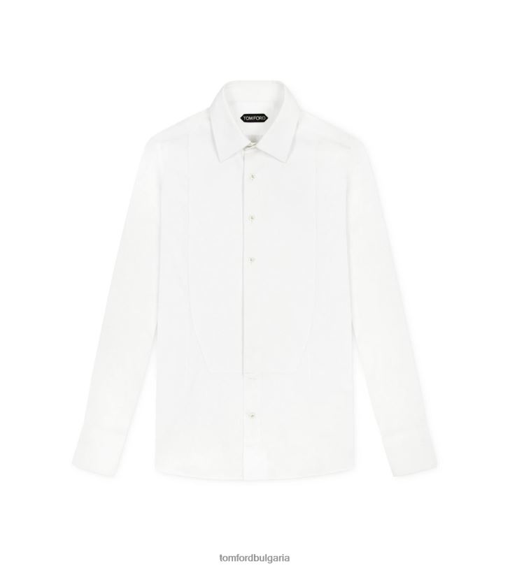 мъже облекло коктейлна вечерна тениска с воал оптично бяло TOM FORD B880D166