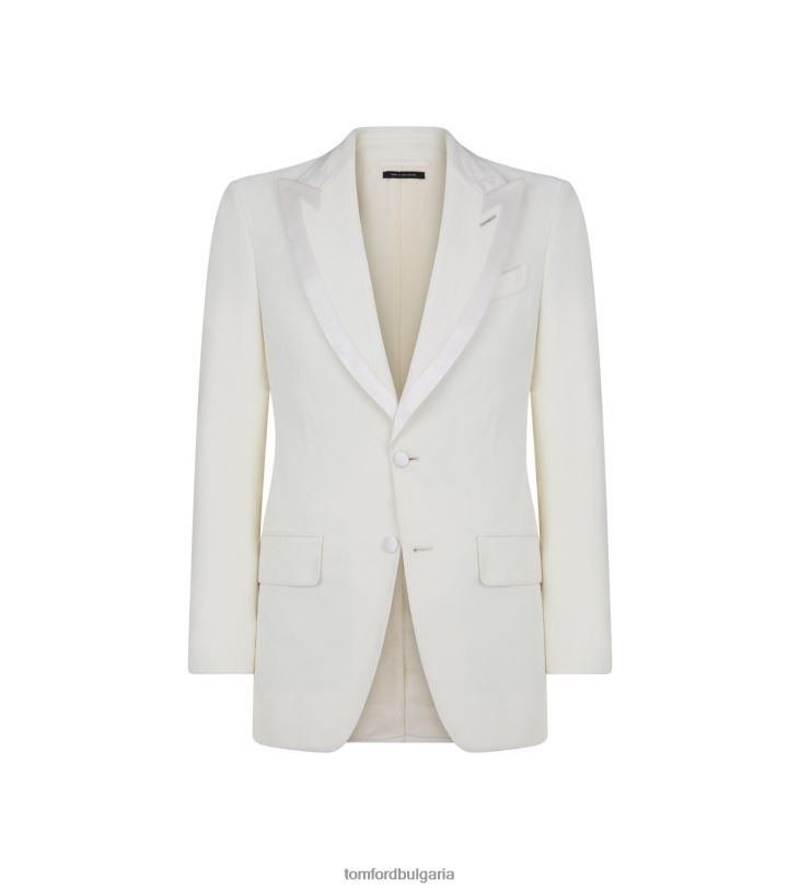 мъже облекло компактно коктейлно яке от светло кадифе Atticus тебешир TOM FORD B880D143