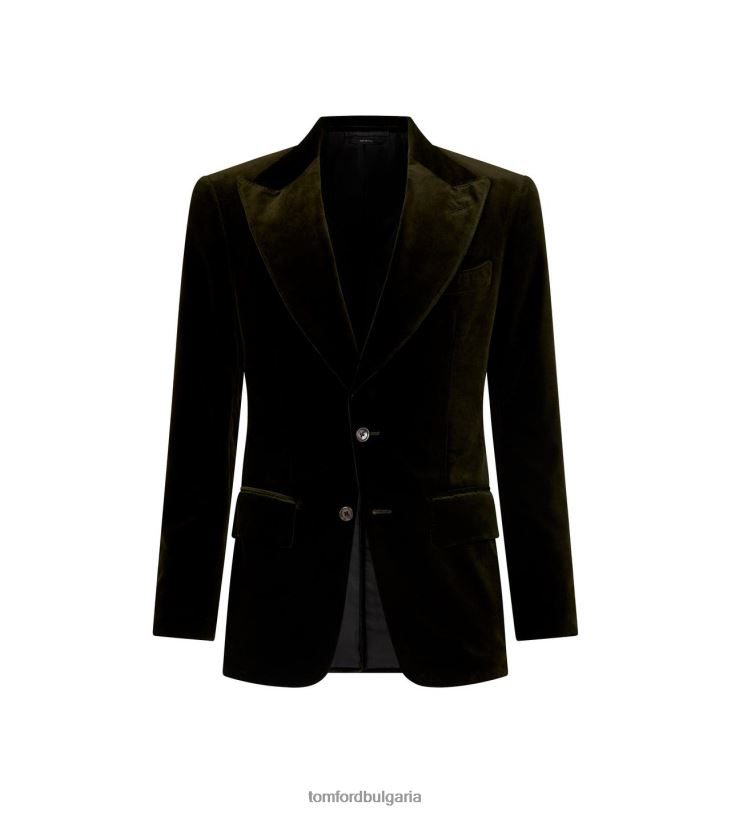 мъже облекло светло кадифено яке маслина TOM FORD B880D145