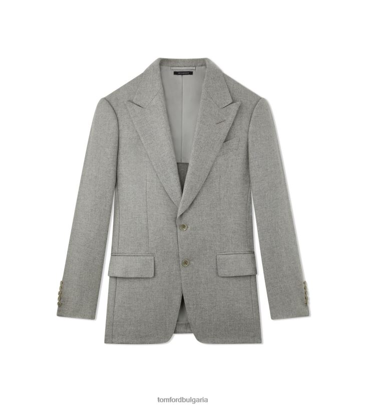 мъже облекло сако от кашмирен кепър светло сив TOM FORD B880D160
