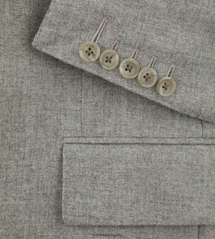 мъже облекло сако от кашмирен кепър светло сив TOM FORD B880D160