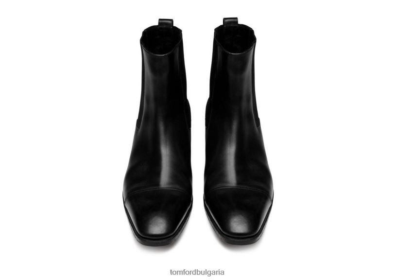 мъже обувки полирани кожени ботуши на глезена Gianni черен TOM FORD B880D597