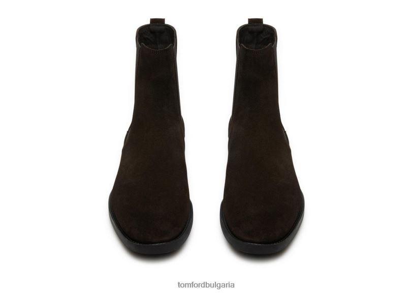 мъже обувки велурени обувки тип челси шоколад TOM FORD B880D581