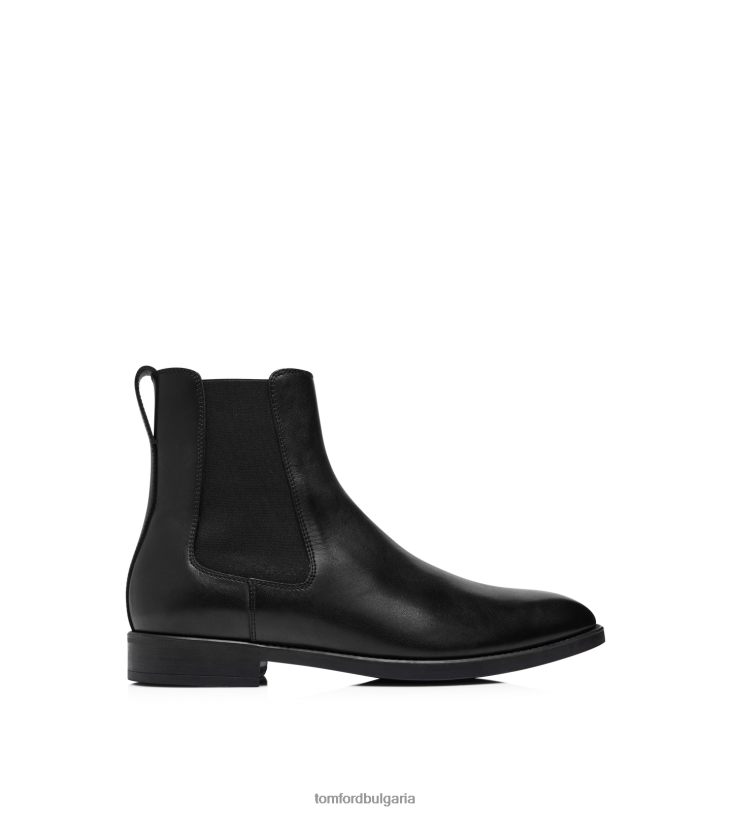 мъже обувки кожени ботуши Робърт Челси черен TOM FORD B880D584
