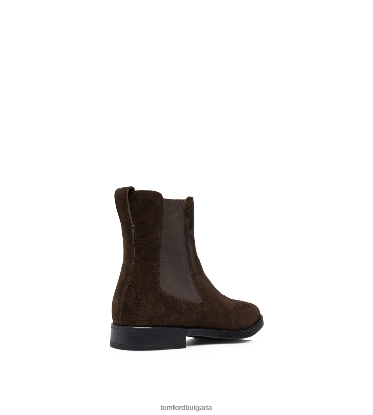 мъже обувки велурени обувки тип челси шоколад TOM FORD B880D589