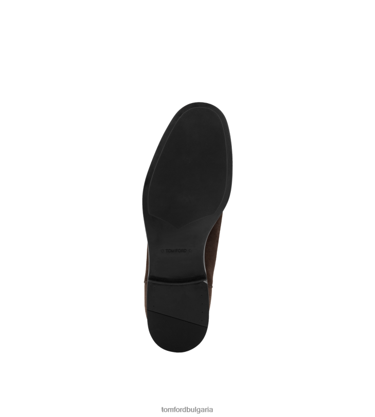 мъже обувки велурени обувки тип челси шоколад TOM FORD B880D589
