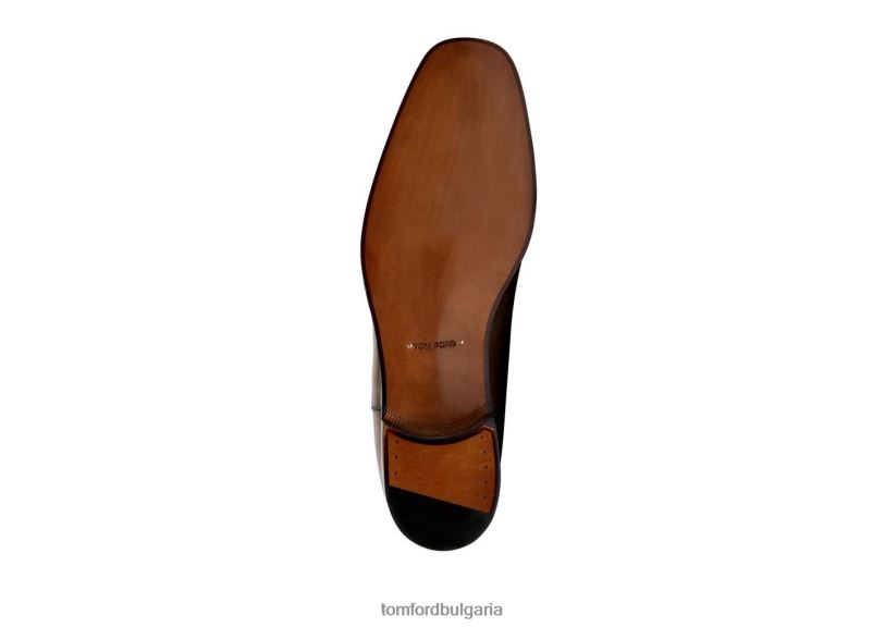 мъже обувки полирани кожени ботуши алек челси бронз TOM FORD B880D601